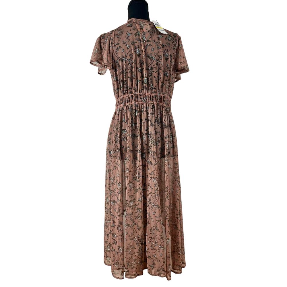 Fairycore Woodland Floral Mesh Sheer Duster Sz M NWT American Rag Boho Dress - Picture 2 of 16
